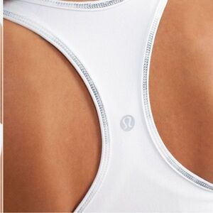 Lululemon reversible cool racerback tank white contrasting stitch 4
